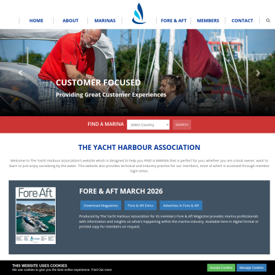 Screenshot of The Yacht Harbour Association: Find Your Perfect Marina
