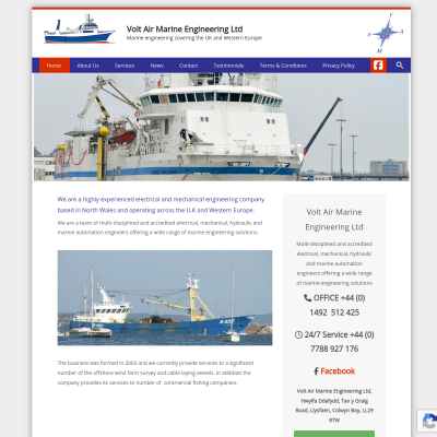 Screenshot of Volt Air Marine Engineering Ltd: Marine Engineering UK