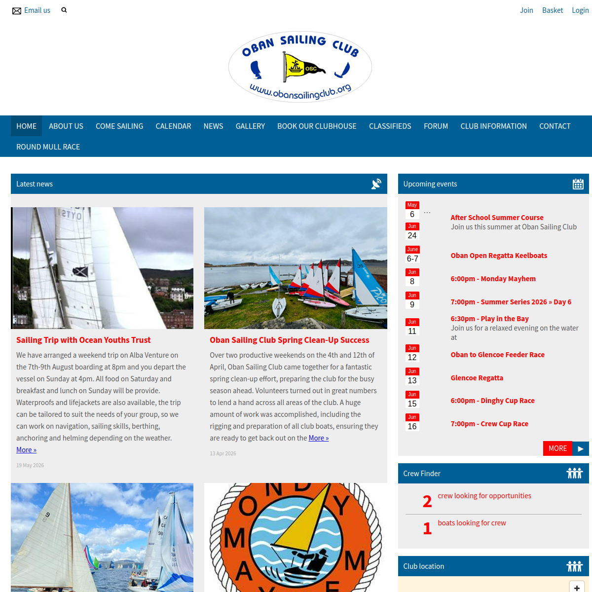 Screenshot of Oban Sailing Club