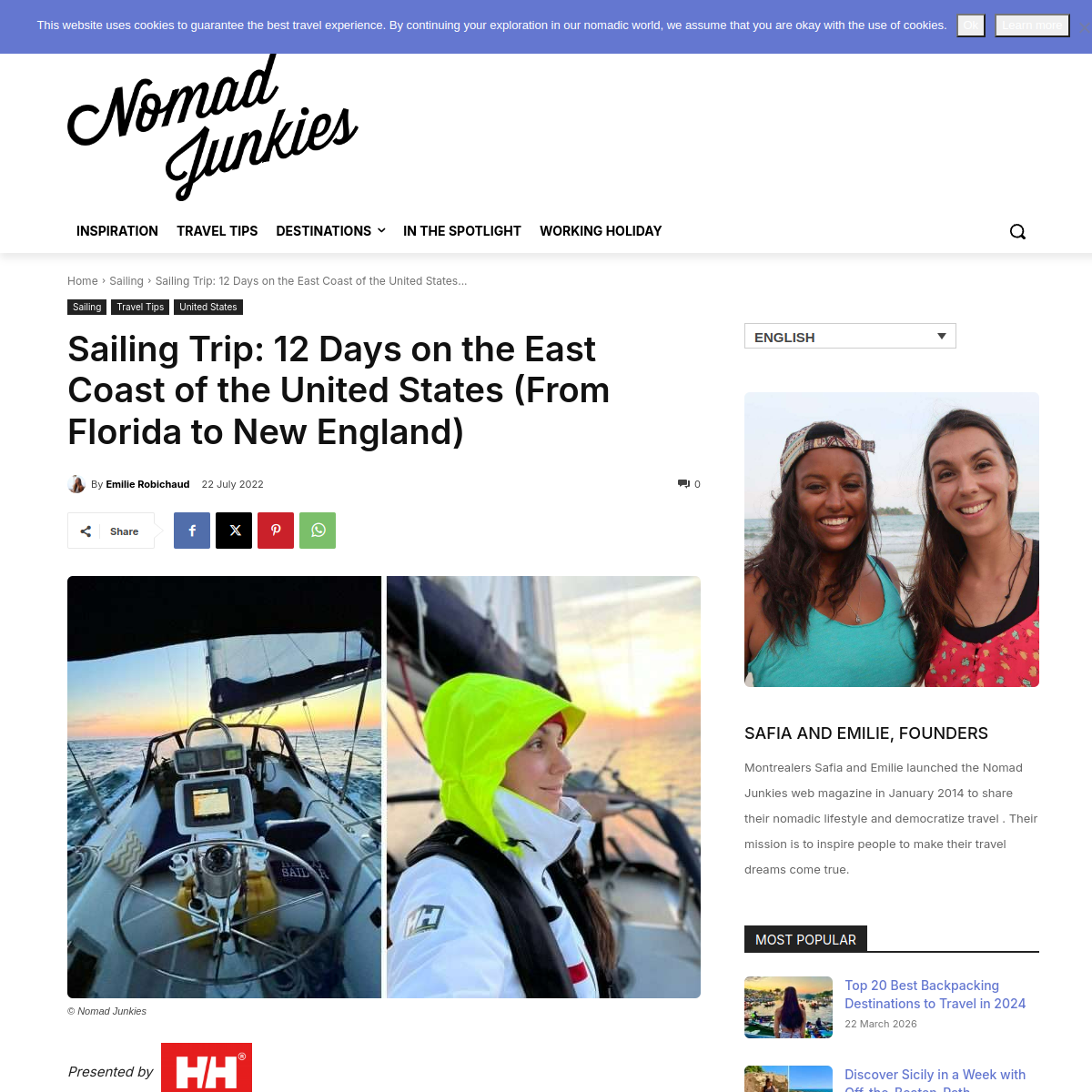 Screenshot of Sailing Trip: 12 Days on the East Coast of the United States (From ...