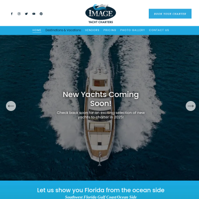 Screenshot of Image Yacht Charters — Yacht Charters in Southwest Florida