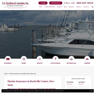 Screenshot of Marine Insurance in Rockville Centre, New York