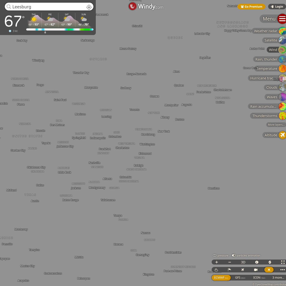 Screenshot of Windy