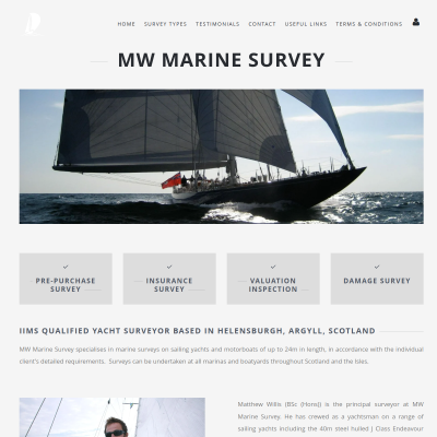 Screenshot of Welcome To MW Marine Surveys