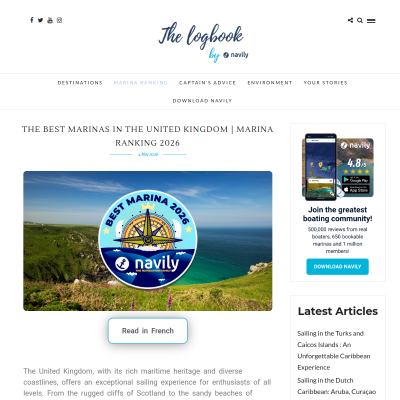 Screenshot of The best marinas in the United Kingdom | Marina Ranking 2025 ...
