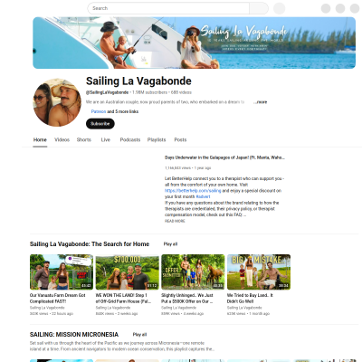 Screenshot of Sailing La Vagabonde - YouTube