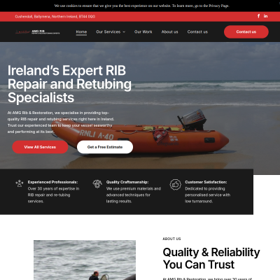 Screenshot of RIB Repair & Retubing | Northern Ireland Experts