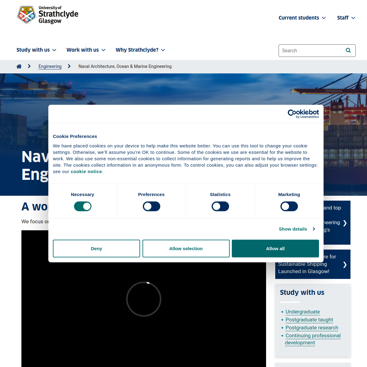 Screenshot of Naval Architecture, Ocean & Marine Engineering