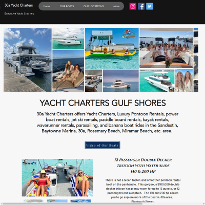Screenshot of Yacht Charters Gulf Shores