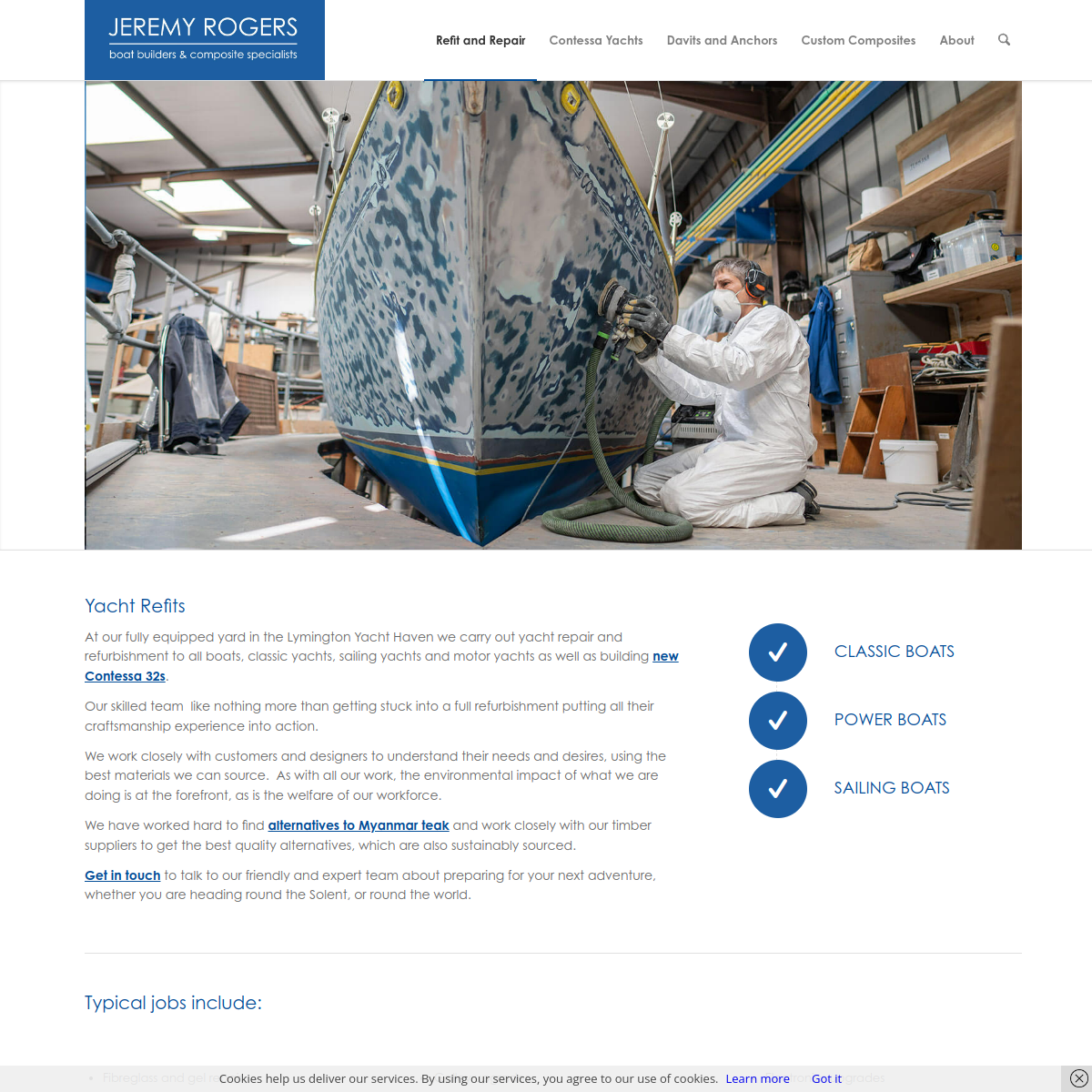 Screenshot of Yacht Refits - Jeremy Rogers
