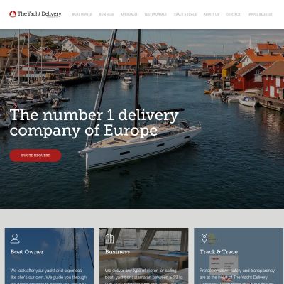 Screenshot of The Yacht Delivery Company: Home