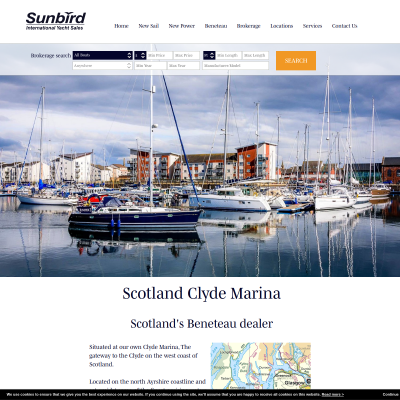 Screenshot of Scotland, Clyde Marina - Sunbird International Yacht Sales