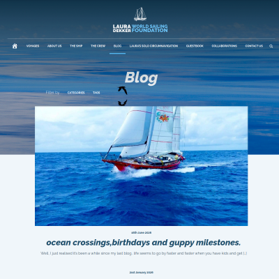 Screenshot of Blog - Laura Dekker World Sailing Foundation