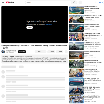 Screenshot of Shetland to Outer Hebrides | Sailing Florence Around Britain – Ep ...